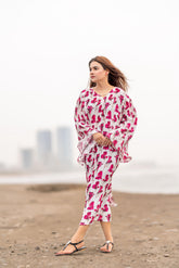 Mary - Floral pleated bodycon dress