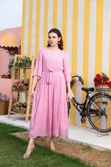 Pèrnia - Cute pink floral maxi dress