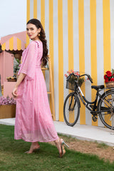 Pèrnia - Cute pink floral maxi dress